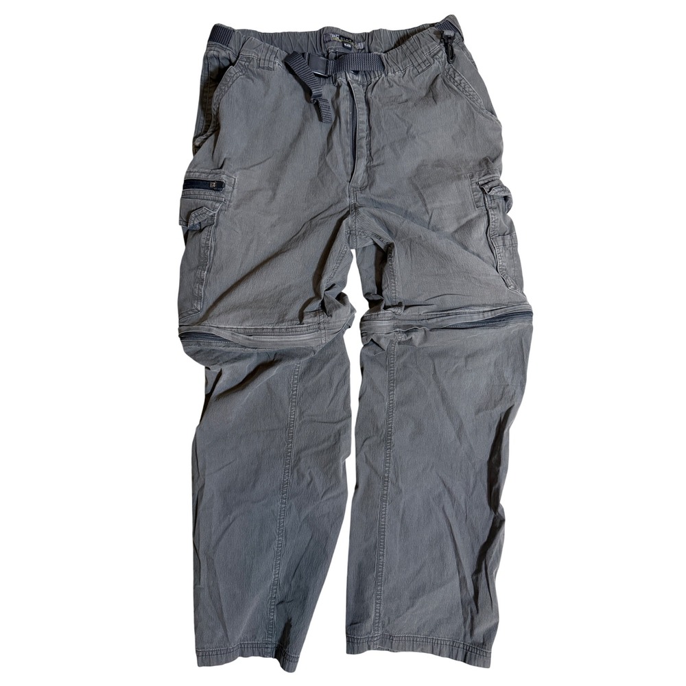 BC Clothing Mens Convertible Cargo Hiking Pants Gray Zip Off Shorts XL x 30 Gorp